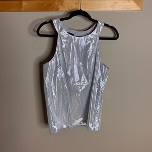 NWT TALBOTS Silver Sleeveless Women's Top